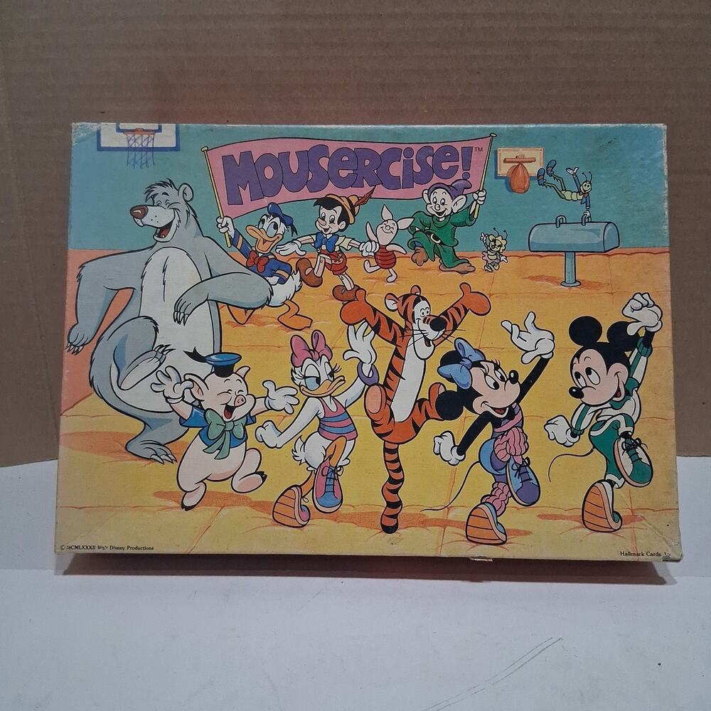 Vintage Disney Mousercise Puzzle Springbok 100 Piece Mickey Mouse Donald 1982